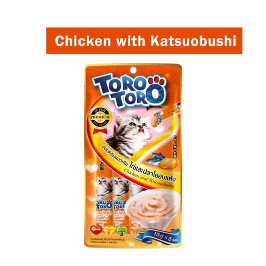 Toro Toro Creamy Treat Chicken with Katsuobushi 75g (15gX5)