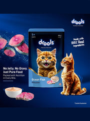 Drools Adult Cat Pouch Ocean Fish Mousse Flavor 80g