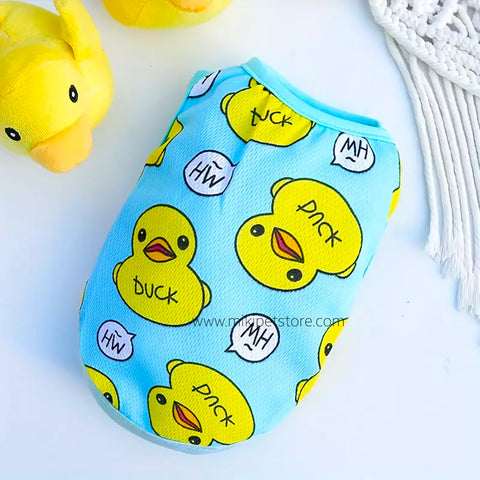 Little Yellow Duck Cartoon Pet Sweater Dog Cat Clothes