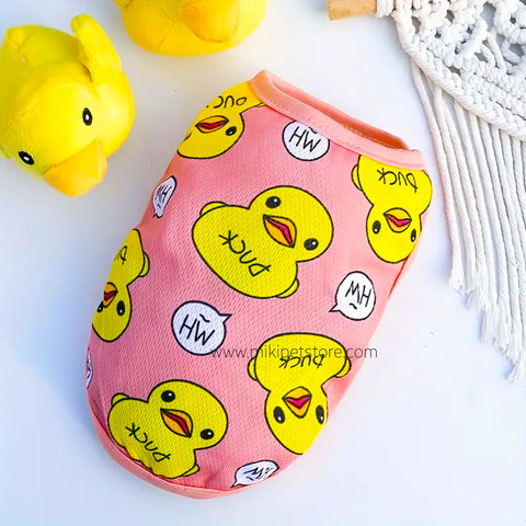 Little Yellow Duck Cartoon Pet Sweater Dog Cat Clothes