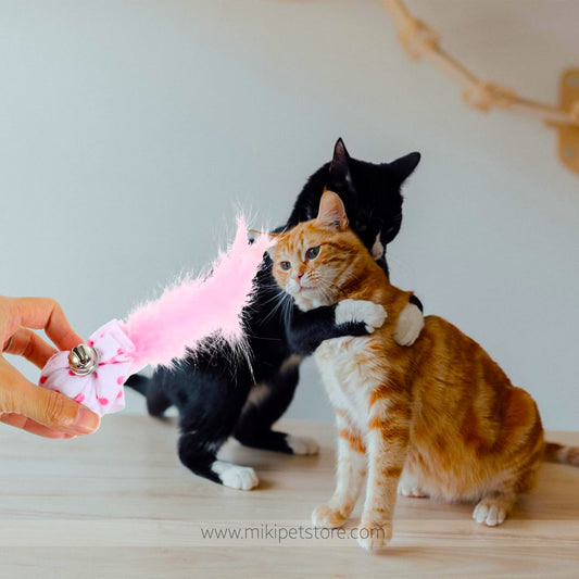 Cat Ball Toy Dot Hollow Star Cat Bell Ball Feather Cat Toy