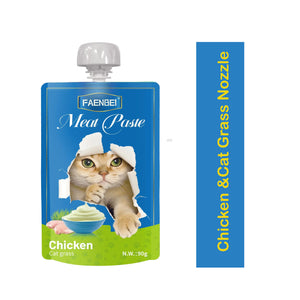 Faenbei Cat Food Chicken & Cat Grass Nozzle Pouch 90g
