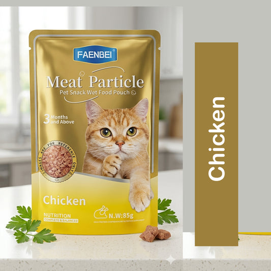 Faenbei Meat Particle Chicken Wet Cat Food Pouch 85g