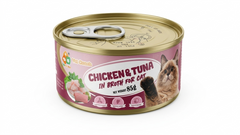 Taido Pet Vet Coach Cat Canned Food chicken & Tuna Broth 85gm