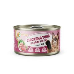 Vet Coach BROTH CANNED SALMON & TUNA 85G