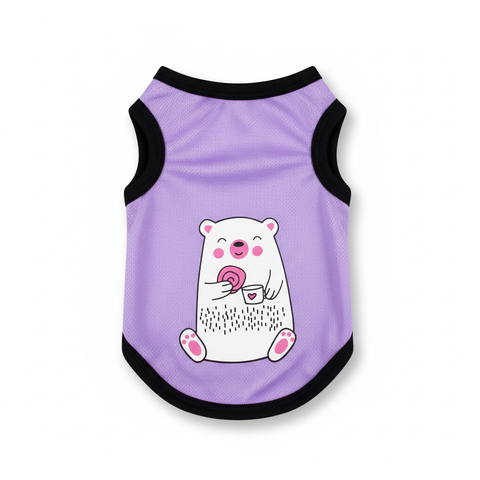 Summer Pet Vest Breathable Cartoon Print Clothes