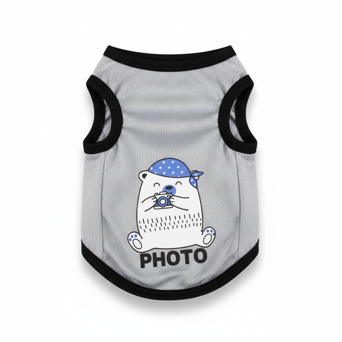 Summer Pet Vest Breathable Cartoon Print Clothes