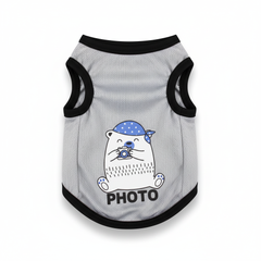 Summer Pet Vest – Breathable Cartoon Print Clothes for Cats & Small Dogs