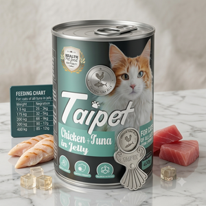 Taipet Can Cat Food Chicken and Tuna in Jelly 400g