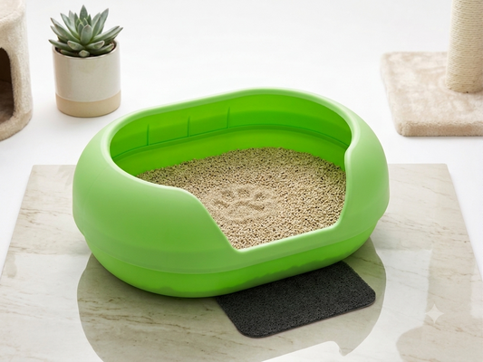 Extra Large Semi-Enclosed Cat Litter Box, Odor Control & Splash-Proof Capsule Cat Toilet, Kitten & Adult Cats