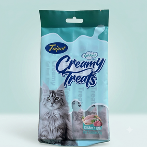 Taipet Creamy Cat Treats Chicken & Tuna Flavor 5 pcs 5*15g