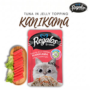 Regalos Tuna in Jelly Topping Kanikama Wet Pouch for Cat 70g
