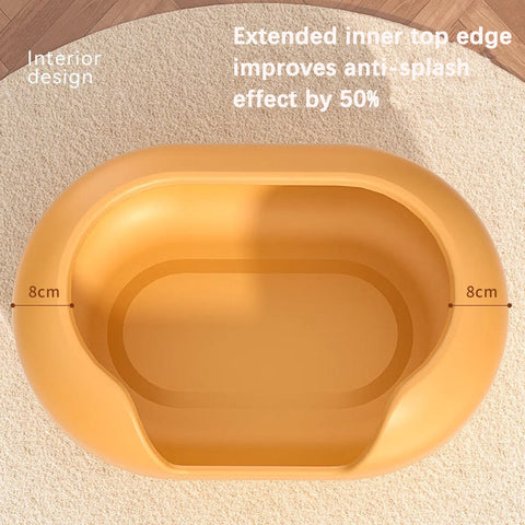 Extra Large Semi-Enclosed Cat Litter Box, Odor Control & Splash-Proof Capsule Cat Toilet, Kitten & Adult Cats