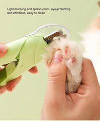 Pets Stainless Steel Nail Clippers with LED Light, Anti-Splash Cover & Safety Guard for Dogs and Cats