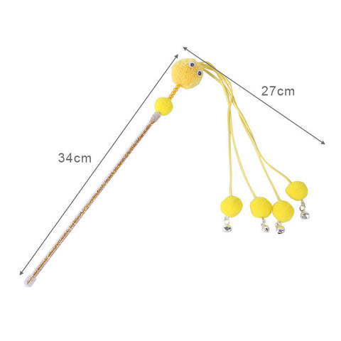 IG Eyes Cat Fairy Wand Toy with Bell – Interactive Teaser Stick for Cats
