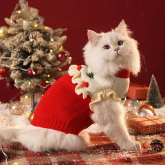 Festive Christmas Winter Cat Sweater