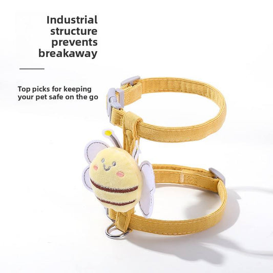 Cat Leash Honeybee-Shaped Harness & Leash Set Cats & Small Dogs