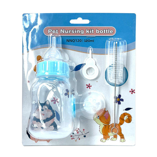 Pet Cat Dog Milk Bottle Pet Puppy Kitten Baby Animal Plastic Feeding Bottle Nursing Set Portable Bottle Home Accessories