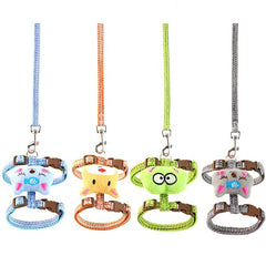 Durable Plaid Nylon & Cotton Escape-Proof Pet Harness and Leash Set for Cats & Small Dogs