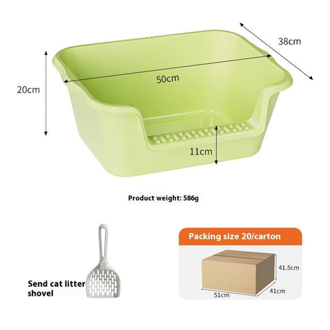 Plastic Big Large Cat Toilet Litter Box