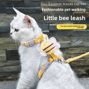 Cat Leash Honeybee-Shaped Harness & Leash Set Cats & Small Dogs