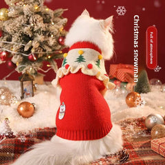 Festive Christmas Winter Cat Sweater