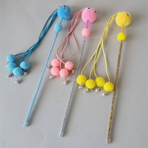 IG Eyes Cat Fairy Wand Toy with Bell – Interactive Teaser Stick for Cats