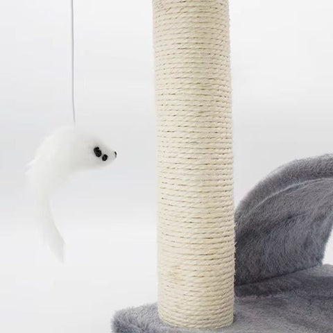 Small Cat Tree and Scratcher with Sisal Post and Jumping Platform