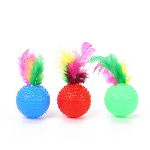 Golf And Badminton Style Plastic Bite Toys for Cats
