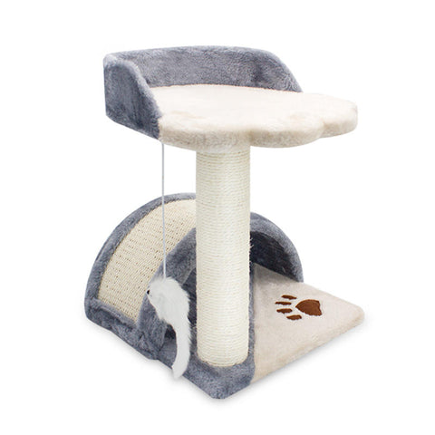 Small Cat Tree and Scratcher with Sisal Post and Jumping Platform