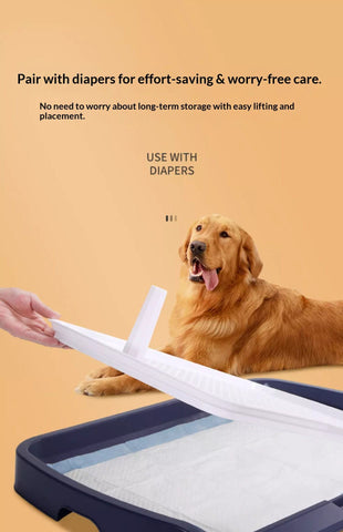 Automatic Dog Potty Tray with Pee Pad Holder  Easy-Clean Indoor Toilet for Small, Medium & Large Dogs