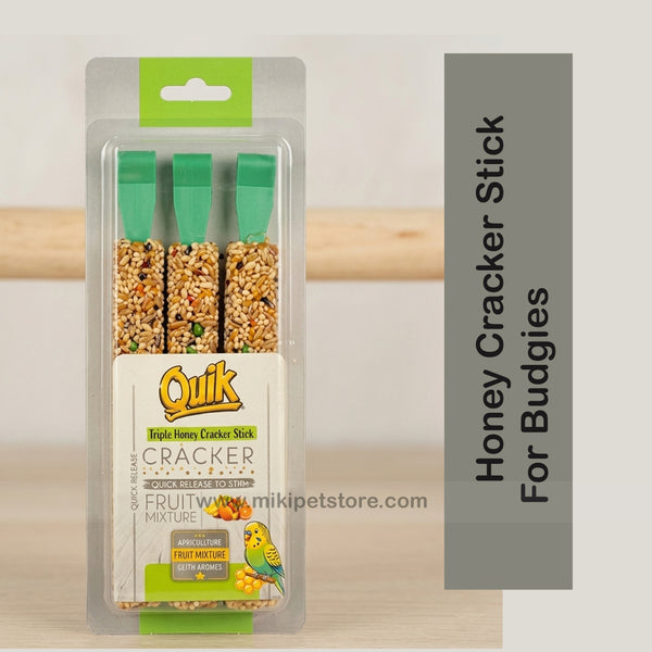Quik Triple Honey Cracker Stick For Budgies