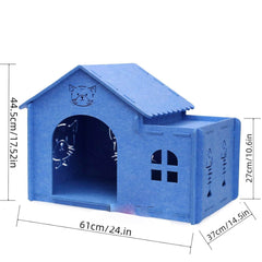 Felt Foldable Deep Sleep Pet Cat House Indoor Winter
