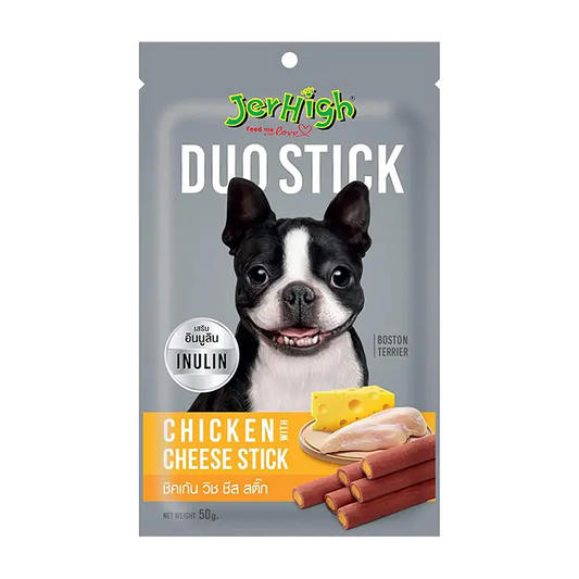 Jerhigh Duo Stick Chicken Cheese Dog Treat 50gm