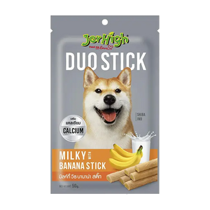 Jerhigh Duo Stick Milky Banana Dog Treat 50gm