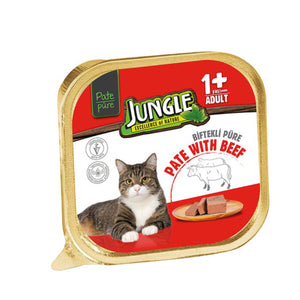 Jungle Pate with Beef 100g Adult Cat Wet Food