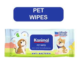 Kanimal Pet Wipes for Dogs & Cats – Chamomile Formula (80 Sheets)