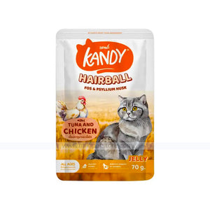 Kandy HAIRBALL Pouch with Chicken & Tuna in Jelly 70g