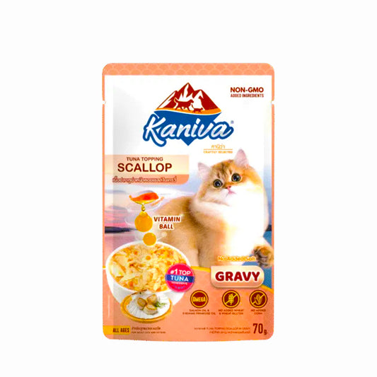 Kaniva Tuna and Scallop In Gravy Pouch 70gm