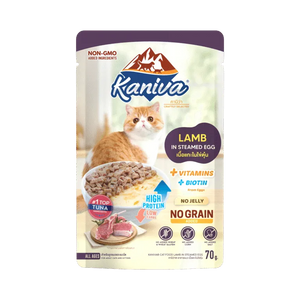 Kaniva Wet Cat Food Steamed Egg Lamb 70g