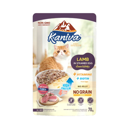 Kaniva Wet Cat Food Steamed Egg Lamb 70g