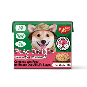 Kitchen Flavour Pate Delight for Beauty Dog with Salmon & Chicken All Life Stages 90gm
