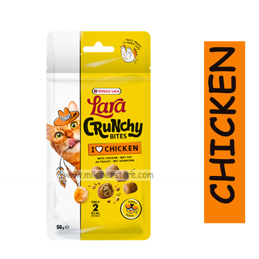 Versele Laga cat treat Crunchy Bites with Chicken Happy Teeth Treats 50gm