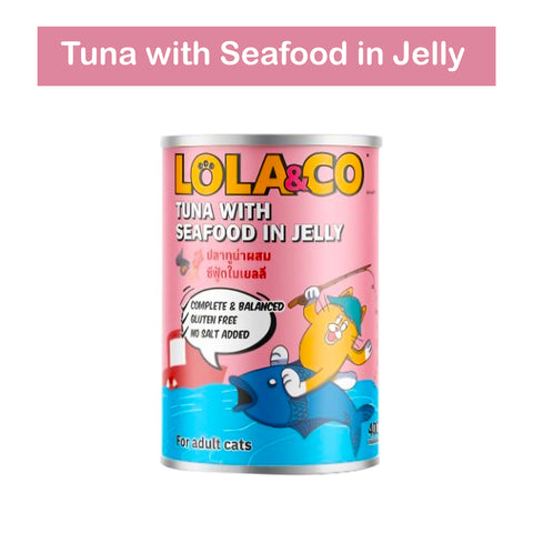 Lola & Co Can Tuna with Seafood in Jelly 400gm