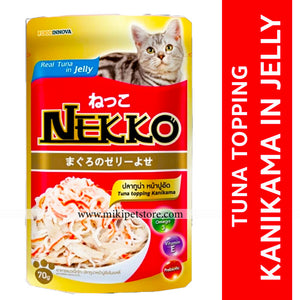 Nekko Pouch 70g Tuna Topping Kanikama in Jelly