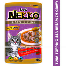 Nekko Pouch 70g Tuna Topping Sea Bream in Gravy