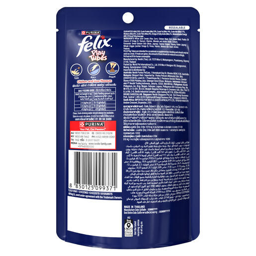 FELIX Play Tubes Chicken & Liver Cat Treats 50g