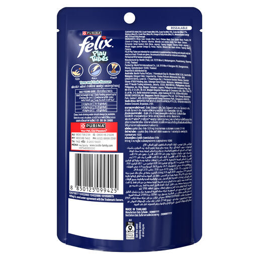 FELIX Play Tubes Tuna & Crab Cat Treats 50g