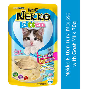 Nekko Kitten Food Tuna Mousse With Goat Milk 70g Pouch