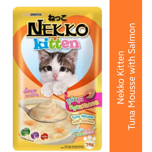 Nekko Kitten Tuna Mousse with Salmon Wet Cat Food 70g